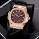 Best Copy Patek Philippe Nautilus 40mm Watches Rose Gold Brown Leather Band (6)_th.jpg